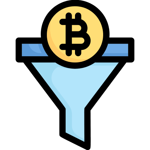 Filter filter bitcoin business and finance icon Filter filter bitcoin business and finance icon