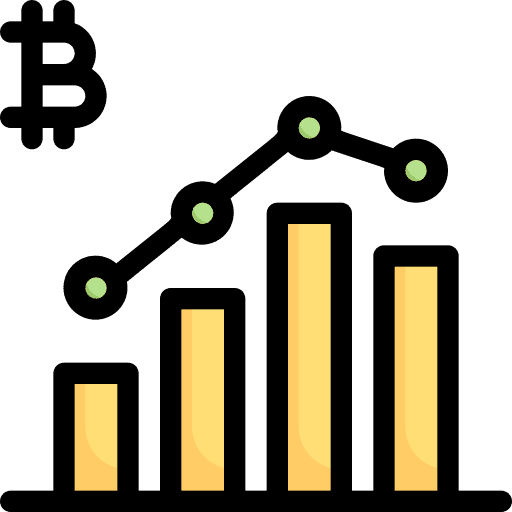Graph trend growth bar chart icon Graph trend growth bar chart icon