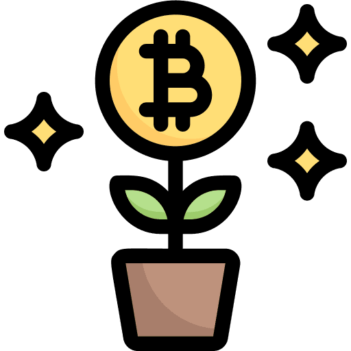 Growth bitcoin investment grow up icon Growth bitcoin investment grow up icon