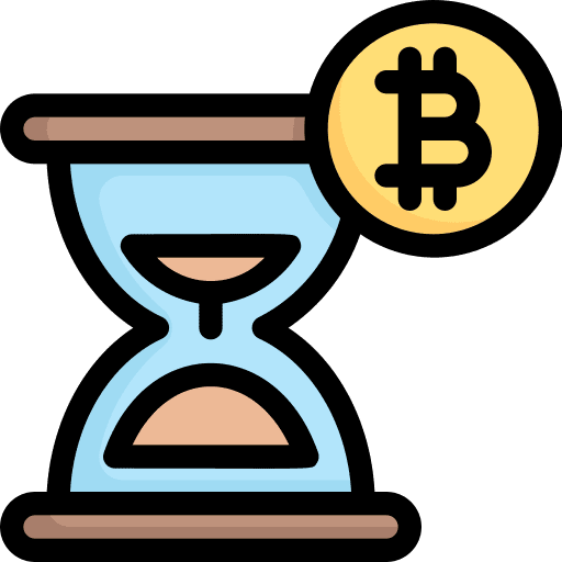 Hourglass hourglass digital currency time management icon Hourglass hourglass digital currency time management icon