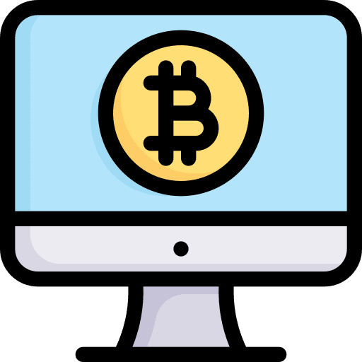 Monitor online payment cryptocurrency bitcoin icon Monitor online payment cryptocurrency bitcoin icon