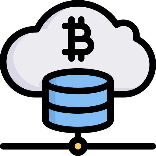 Bitcoin business and finance digital currency networking icon Bitcoin business and finance digital currency networking icon