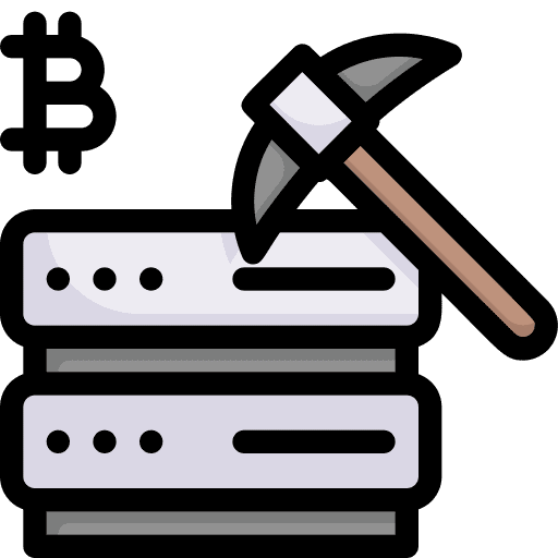 Mining cryptocurrency business and finance pickaxe icon Mining cryptocurrency business and finance pickaxe icon
