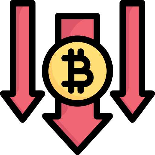 Rate digital currency decrease bitcoin icon Rate digital currency decrease bitcoin icon