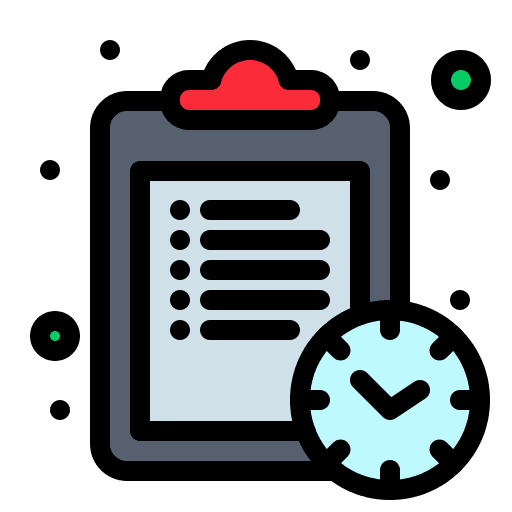 Schedule clipboard task testing icon