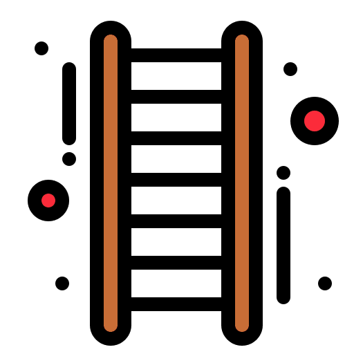 Stair step ladder improvement construction and tools icon Stair step ladder improvement construction and tools icon