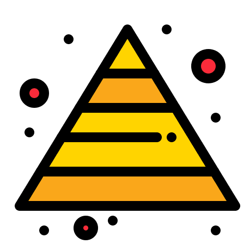 Pyramid stats infographics pyramid icon Pyramid stats infographics pyramid icon
