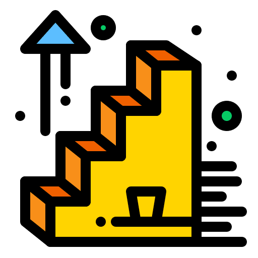 Success development progress stadistics icon Success development progress stadistics icon