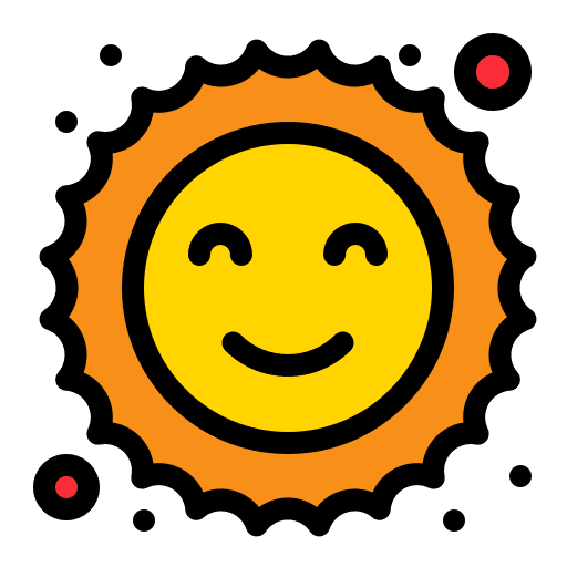 Sun happy meteorology nature icon Sun happy meteorology nature icon