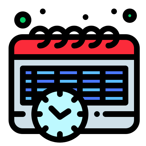 Calendar period deadline time and date icon Calendar period deadline time and date icon