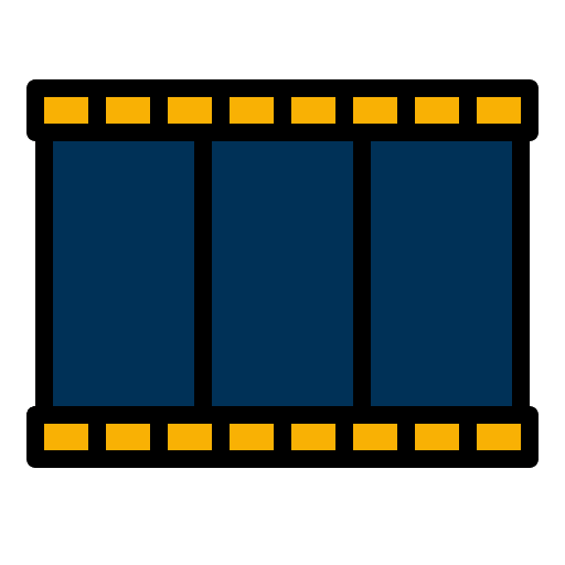Roll film photography multimedia entertainment icon