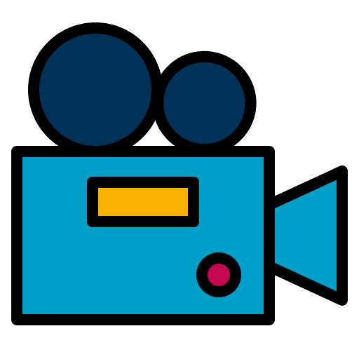 Cinema film video camera photographic icon Cinema film video camera photographic icon
