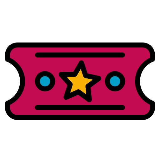 Ticket star entertainment access icon Ticket star entertainment access icon