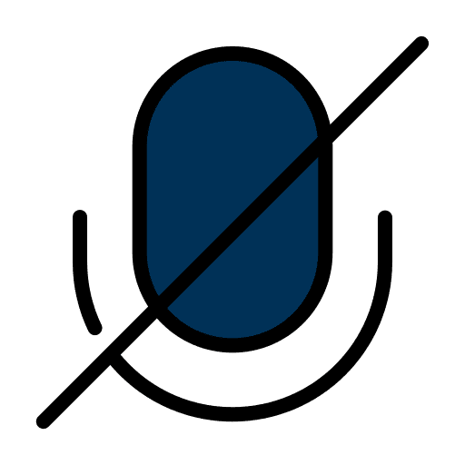 Mute mic symbol audio icon Mute mic symbol audio icon