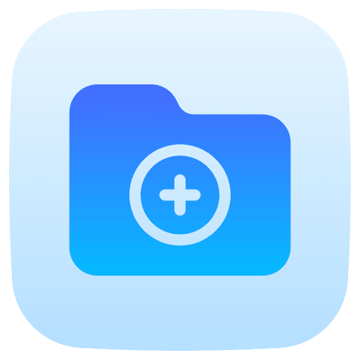 Add folder plus data storage archive icon