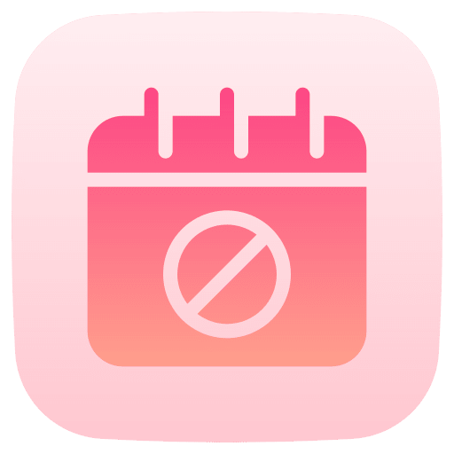 Blocked time event schedule icon Blocked time event schedule icon