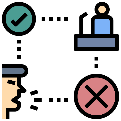 Opposition argument counter oppose icon