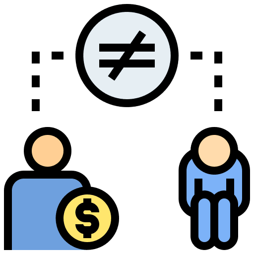 Social inequality justice social icon