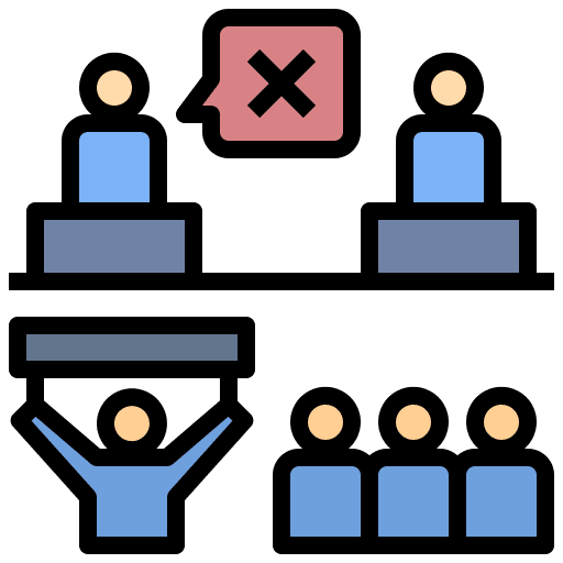 Opposition debate miscellaneous protest icon Opposition debate miscellaneous protest icon