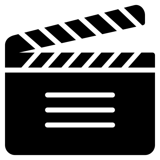 Clapperboard hobbies and free time film miscellaneous icon