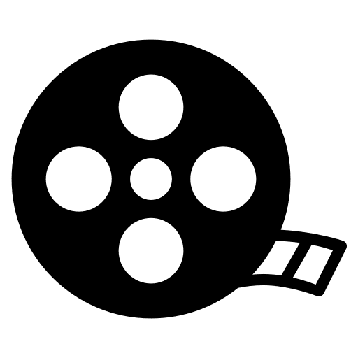 Movie film hobbies and free time video player cinema icon