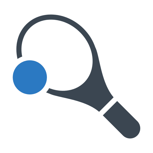 Ping pong sports and competition racket sport equipment icon