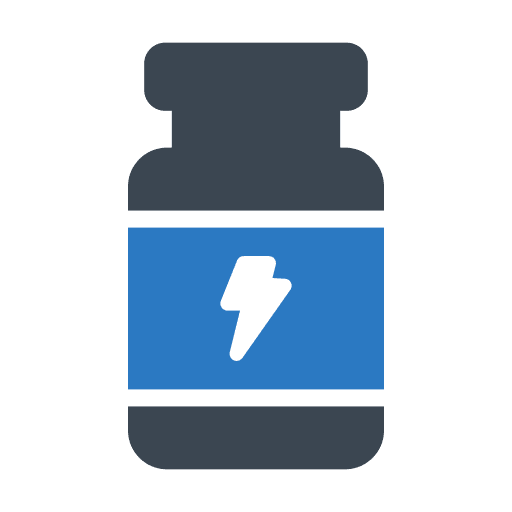 Protein wellness suplement power icon