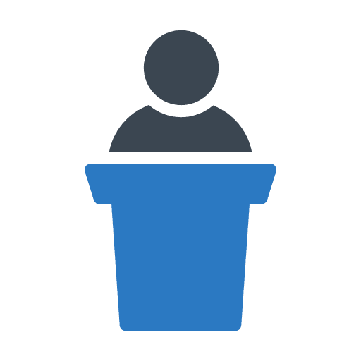 Speaker communications speech protest icon