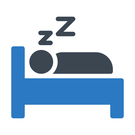 Zzz sleeping slumber bed icon