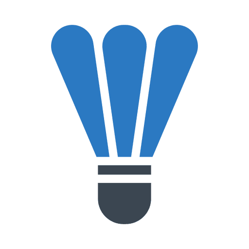 Badminton sports and competition badminton play icon