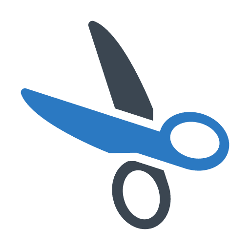 Cutting handcraft scissors cut icon