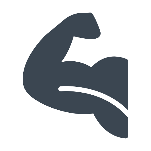 Muscle strong hand motivation icon