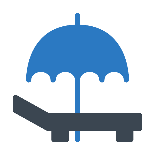 Vacation summer beach vacation icon