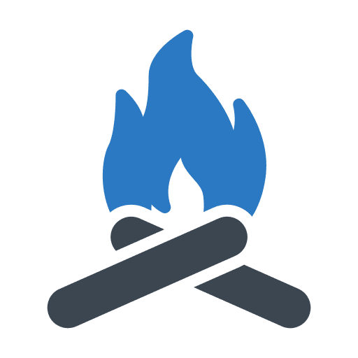 Flame campfire trunk fire icon