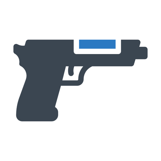 Gun blaster futuristic weapon icon