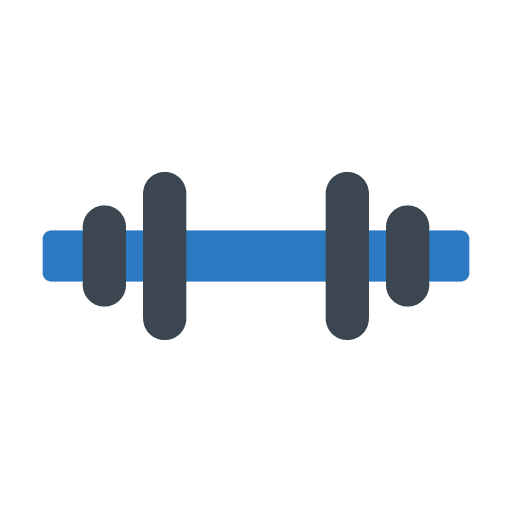 Gym sports and competition robust weight icon