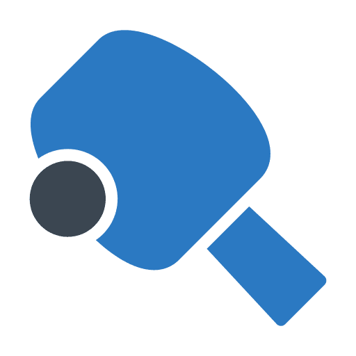 Ping pong racket sports and competition play icon