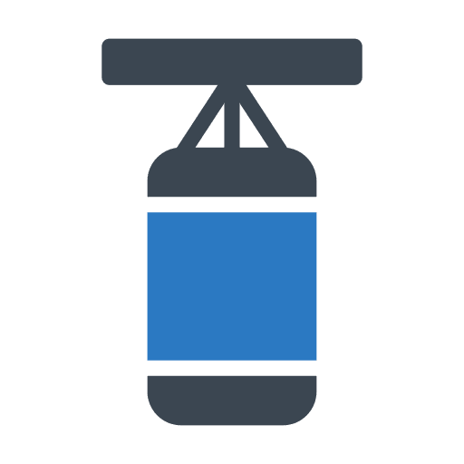 Punching bag fight sport equipment sand bag icon