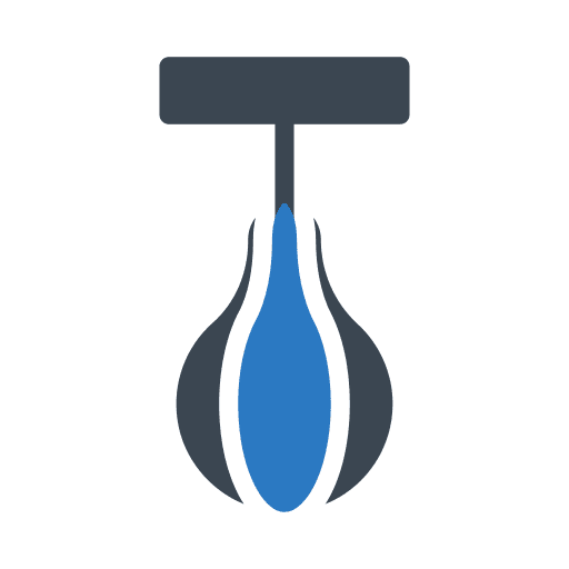 Punching bag sports and competition fight punching bag icon