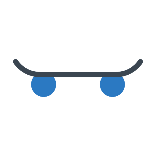 Skateboard transportation penny board urban icon