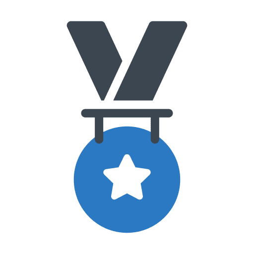 Winner special medal award icon