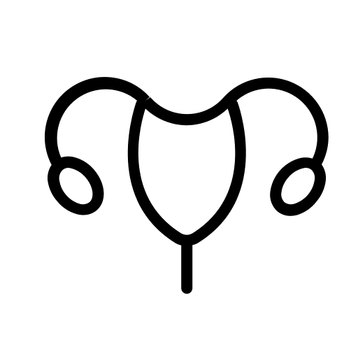 Uterus healthcare and medical female reproductive system icon