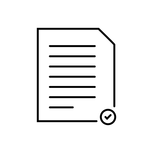 Document verified files and folders check icon