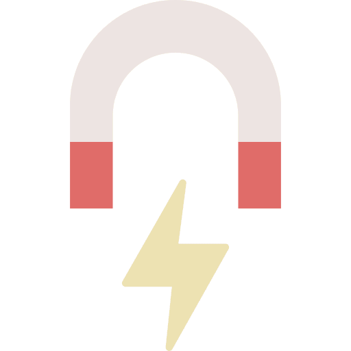 Magnet education science magnetism icon
