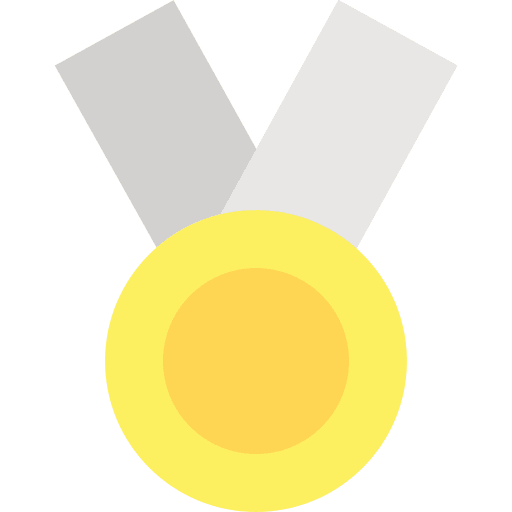 Award quality medal winner icon
