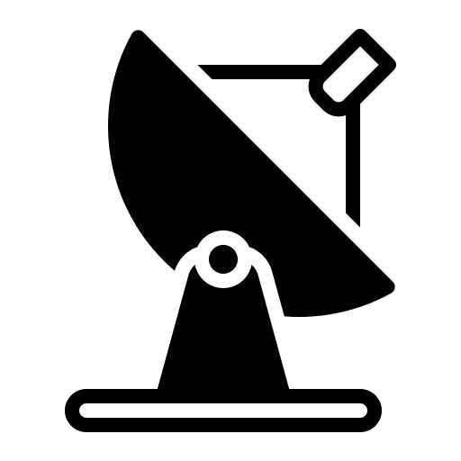 Satellite telecommunication dish communications icon Satellite telecommunication dish communications icon