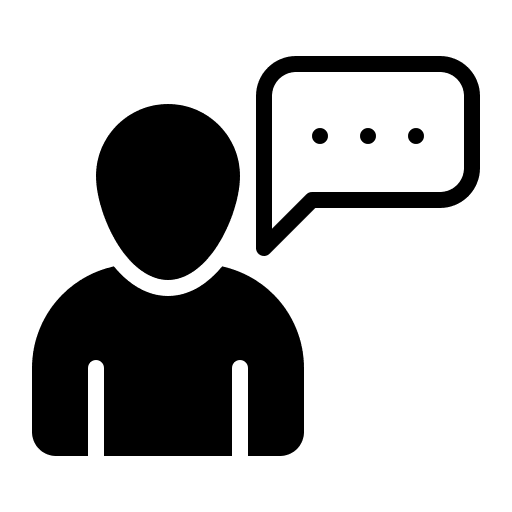 Speak chat user speak icon Speak chat user speak icon