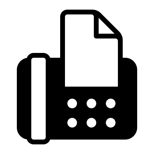 Fax machine communications communication message icon Fax machine communications communication message icon