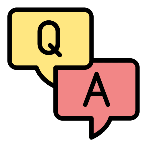 Qa chat bubbles q doubt icon