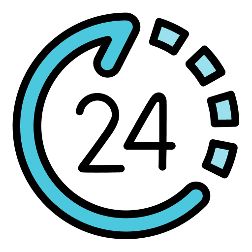 24 hours clock contact us customer service icon 24 hours clock contact us customer service icon